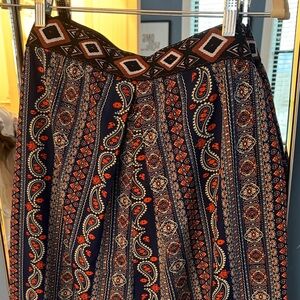 Woman’s Bohemian Patterned Sleeveless Dress XL